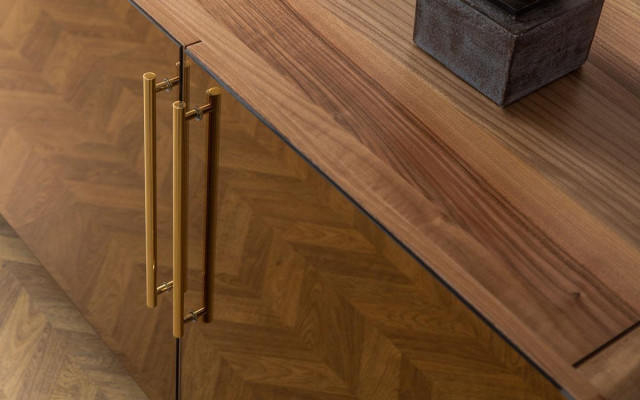 Säitendësch mat 2x Spigel Anrichte Luxus Garnitur Kommode Holz Kommoden Modern