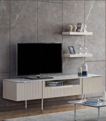 Rtv mat 2x Regaler Sideboard Dësch Wunnzëmmer Modern Holz Design