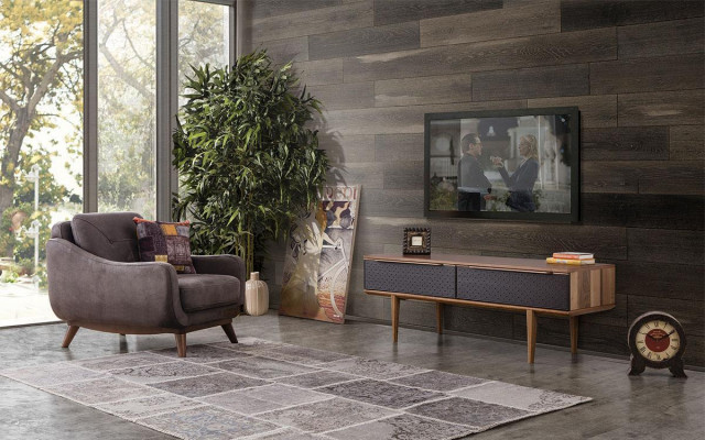 TV-Stänner Säitestéck Wunnzëmmer Holz Design Miwwelen RTV Lowboard Nei