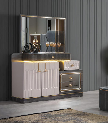 Kommod Spigel Luxus Konsol Säitendësch Design Schlofzëmmer Kommoden