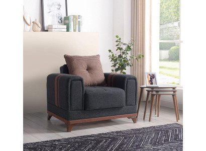 Design Sëtzer Luxus Fotell Relax Textil mat Edelstol Fotell Relaxsessel Modern