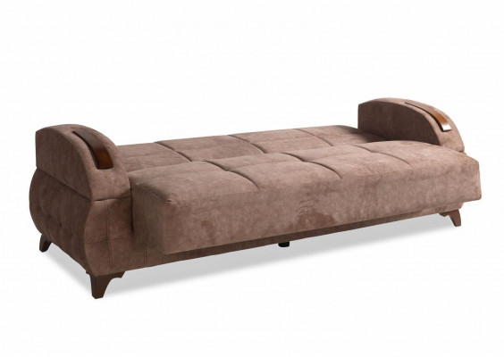Designer Sofagarnitur 3+2+1+1 Sëtz Couch Polster Sëtzpolster Braun Set