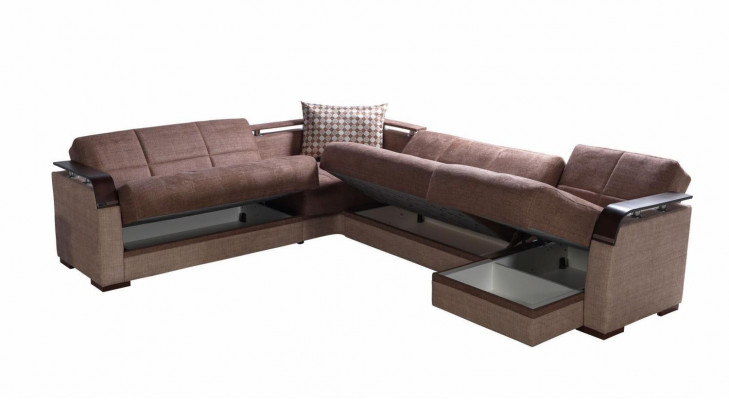 Ecksofa Wunnlandschaft Braun L-Form Sofa Wunnzëmmer Ecksofa Luxus Eckgarnitur