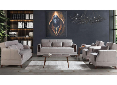 Sofagarnitur 3+2+1+1 Sëtz Miwwelen Luxus Set Sofagarnitur Modern 4tlg Nei