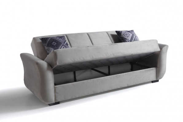 Sëtzkombinatioun 3+2+1+1 mat Bettfunktioun Set Komplett Textil Canapé Fauteuil Schlofcsof.