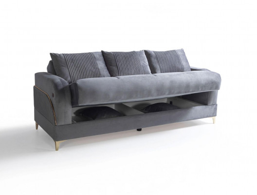 Sofagarnitur 3+3+1+1 Sëtzer Textil Modern Komplett Fauteuil Sofa 3 Sëtzer Luxus