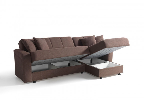 Luxus Living Room Set Hocker + Ecksofa L-Form Modern Set Relax Komplett