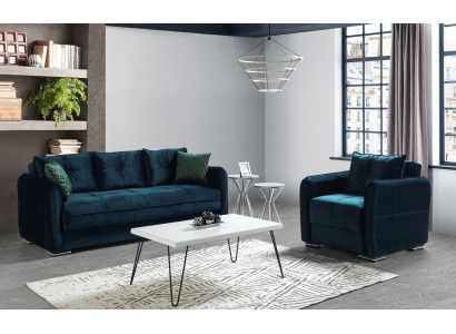 Sofa Garnitur 3+1 Sëtzer Sesselle Garnitur Modern Relax Sesselle Miwwelen Luxus