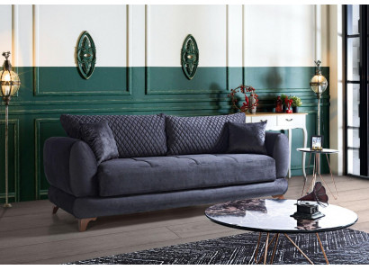 Dräisëtzer Couch mat Schloffunktion Sofa Bett Kippcouch Textil Sofas Couchen