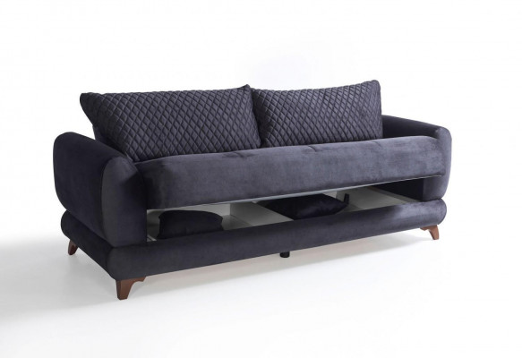 Dräisëtzer Couch mat Schloffunktion Sofa Bett Kippcouch Textil Sofas Couchen