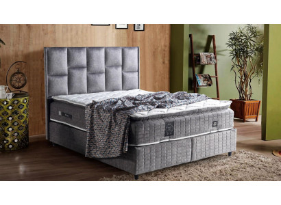 Bett Design Better Luxus Beige Polster Schlofzëmmer Miwwelen Sëlwer 160x200