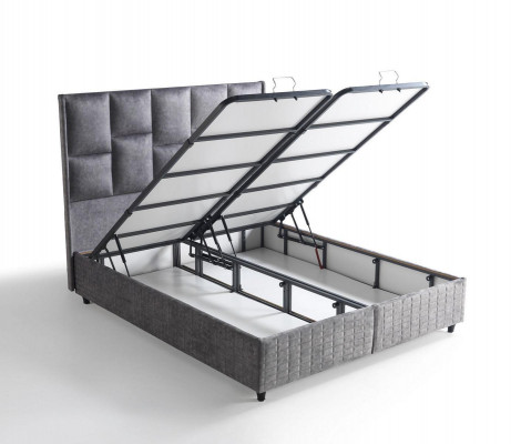 Bett Design Better Luxus Beige Polster Schlofzëmmer Miwwelen Sëlwer 160x200