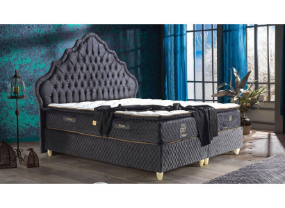 Bett Design Better Luxus Schwaarz Polster Schlofzëmmer Miwwelen Chesterfield