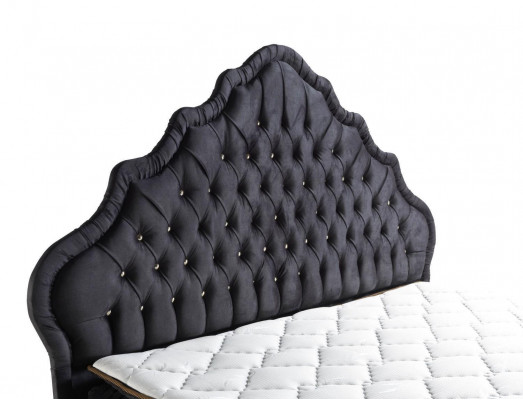 Bett Design Better Luxus Schwaarz Polster Schlofzëmmer Miwwelen Chesterfield