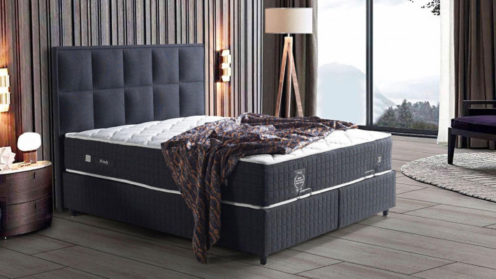 Designer-Duebbelbett Holz Designer-Betten Miwwelen Schlofzëmmer Bett Boxspring