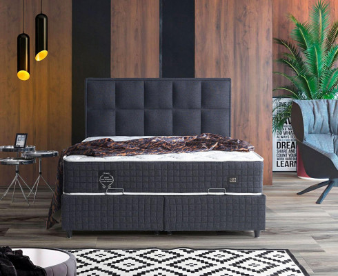 Designer-Duebbelbett Holz Designer-Betten Miwwelen Schlofzëmmer Bett Boxspring