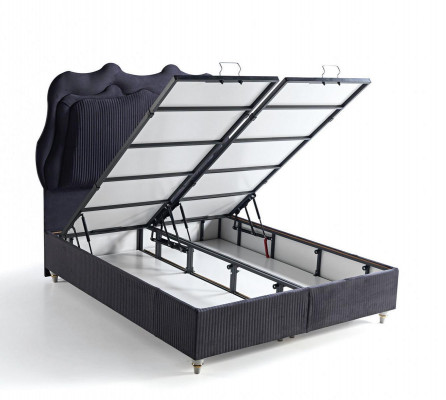 Bett Design Better Luxus Better Polster Schlofkummer Miwwelen Modern Schwaarz