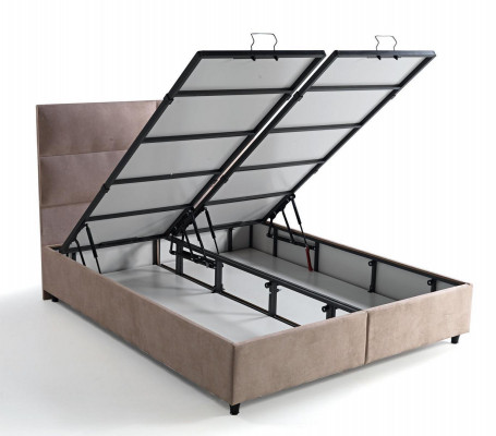 Bett Design Bettdecker Luxus Beige Polsterschlofzëmmer Miwwelen Duebelbetter 160x200