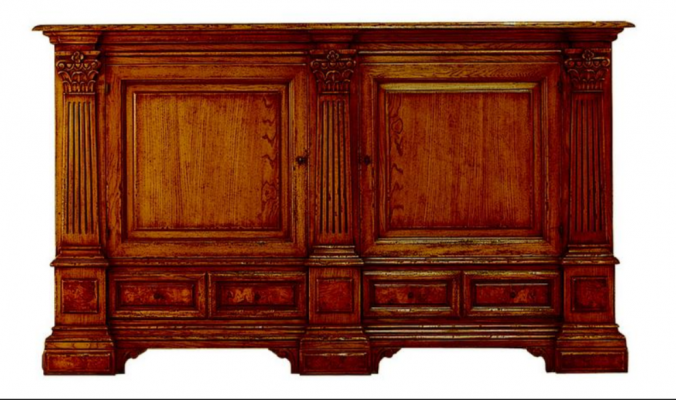 Kachschaf Tirang Vitrin Wunnzëmmer Holz Buffet Anrichte Säitebord Schaf Neien
