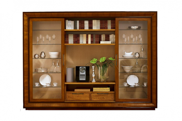 Wunnzëmmer Schaf Wunnwand Regal Vitrinn XXL Wunnwänn Italienesch Miwwelen Holz