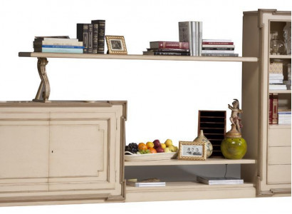 Wunnzëmmer Wandregal TV Schaf Wandsschief Schaf Holz Miwwelen Wunnzëmmer Miwwelen