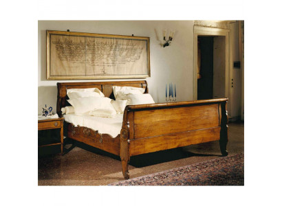 Bett Betten Duebelbett Schlofzëmmer Holz Polster Braun Duebelbetter Nei
