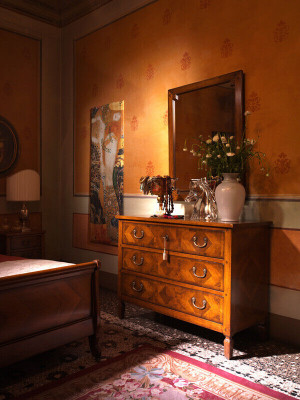 Kommod Landhaus Holz Anrichte Héich Schaf Schief Sideboard Kommodë Miwwelen