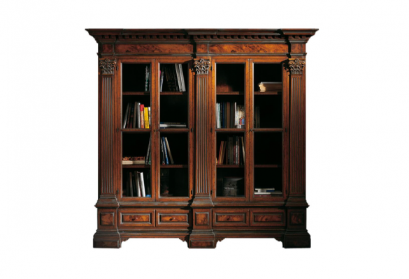 Mëttelalterleche Stil Schaf Vitrin Italienesch Miwwelen Schief Regal Massiv.