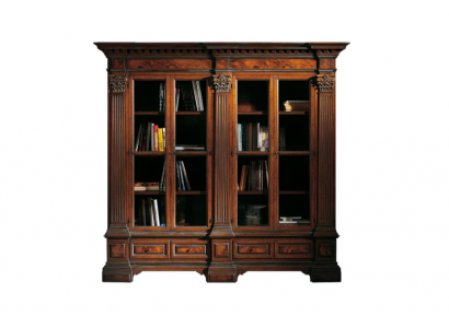 Mëttelalterleche Stil Schaf Vitrin Italienesch Miwwelen Schief Regal Massiv.