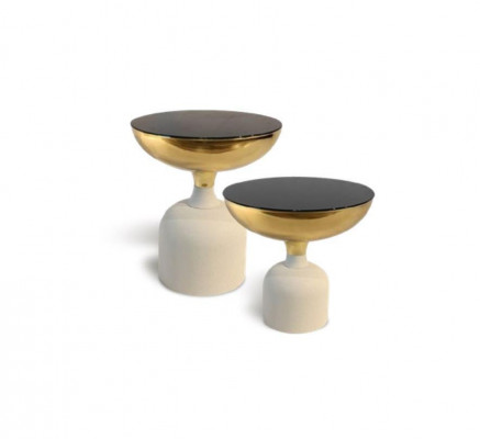 Designer Edelstahltabell Modern Niewentabell Wunnzëmmer Luxus Miwwelen
