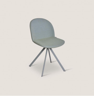 Groe Stëbsessel fir Iesszëmmer Designer Einsëtzer mat Fouss aus Edelstahl Neit Modell