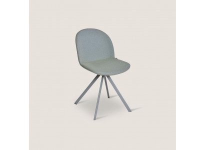 Groe Stëbsessel fir Iesszëmmer Designer Einsëtzer mat Fouss aus Edelstahl Neit Modell