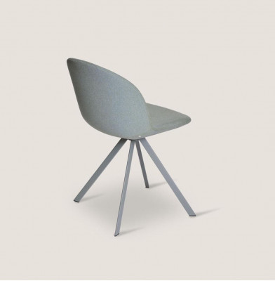 Groe Stëbsessel fir Iesszëmmer Designer Einsëtzer mat Fouss aus Edelstahl Neit Modell