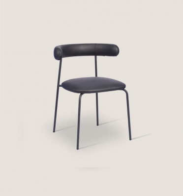 Schwaarze Edelstahlstull Konschtlieder Still Eensëtzer Iesszëmmer Miwwelen