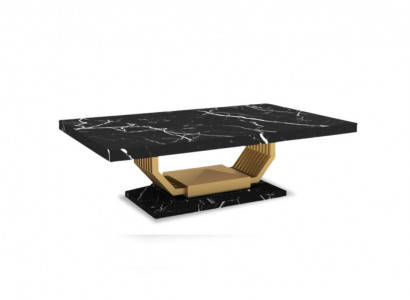 Schwaarzen Dësch Iesszëmmer Miwwelen Luxus Marmor Iessdësch Designer Dëscher