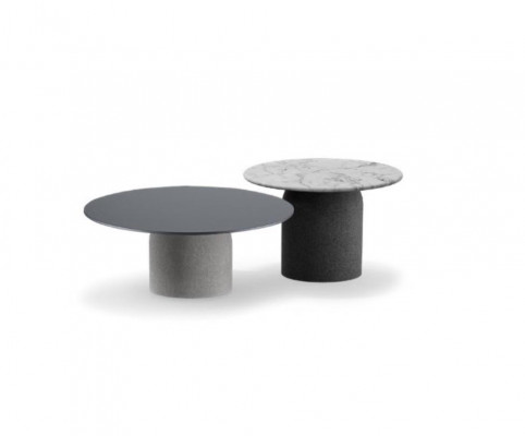 Designer groet Couchtisch Set Luxus 2x Dëscher Rond Beistelltëscher Nei