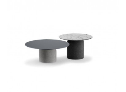 Designer groet Couchtisch Set Luxus 2x Dëscher Rond Beistelltëscher Nei