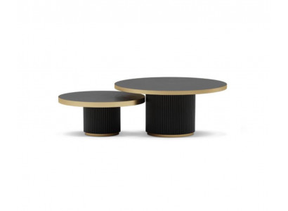 Designer Couchtisch Set 2x Couchtische Wunnzëmmer Edelstol Miwwelen Dësch