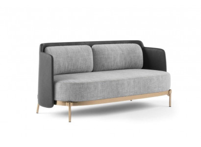 Designer gro Couch Elastizitéitsmooss Luxussalon Polster-Couch Stoff Miwwelen