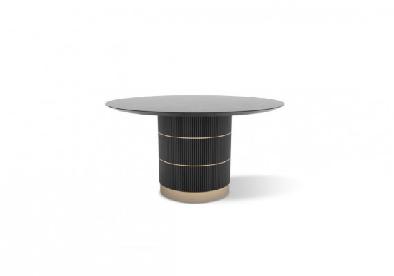 Ronn Iessdësch Luxus Iesszëmmer Miwwelen Designer Dësch Metallsfouss