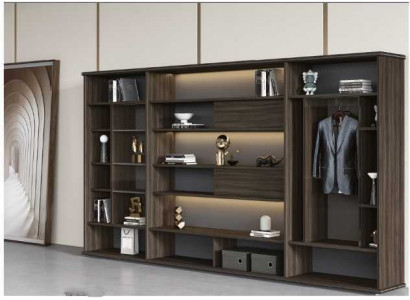 Designer Schaf Stotzen Schief Liewenszëmmer Luxusbüro Miwwelen Regal Holz