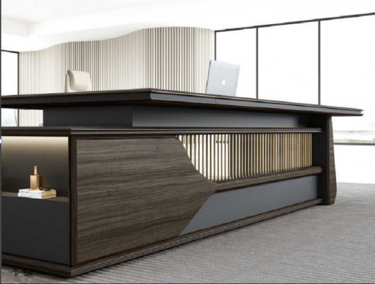 Eckschreiwepult Büro Ariichtung Chef Zëmmer Miwwelen Design Schreiwepult