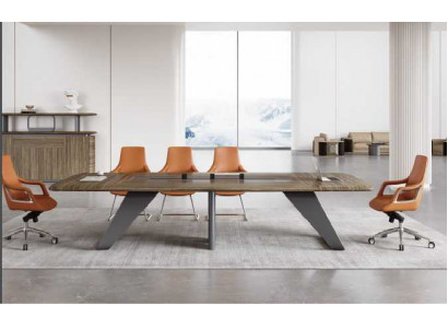 Holz Konferenztësch Bespriechungstësch Büro Miwwelen Designer Dëscher Nei