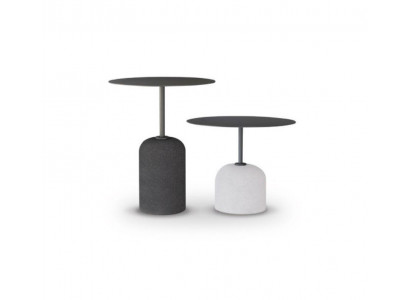 Schwaarz-wäiss Couchdësch Garnitur Luxus 2x Réng Designer Säitendëscher Dësch