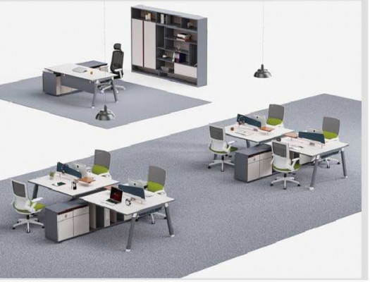 Büro Ariichtung Miwwelen Schreifdëscher Teamdësch Empfangsdësch Bürosmiwwelen