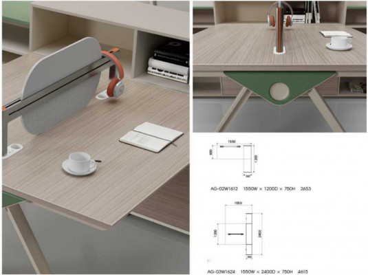 Design-Eckschreibtisch Büroerausrüstung Miwwel Schreifdëscher Miwwel.