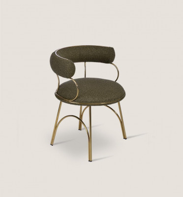 Designer grénge Salle-à-manger-Stull Luxus Einsëtzer Modern Salle-à-manger Miwwelen