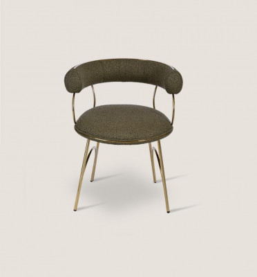 Designer grénge Salle-à-manger-Stull Luxus Einsëtzer Modern Salle-à-manger Miwwelen