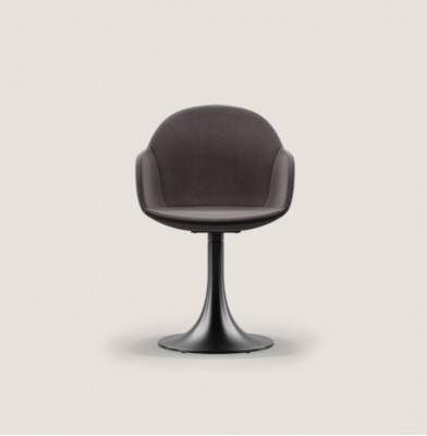 Designer schwaarze Salle-à-manger-Stull mat Edelstolfouss Luxus Einsëtzeger Neit