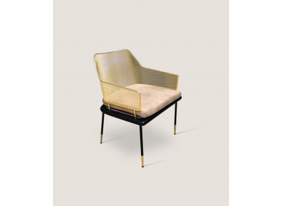 Luxuriéisen Designer-Einsitzer mat Edelstahlelementer Nei Still